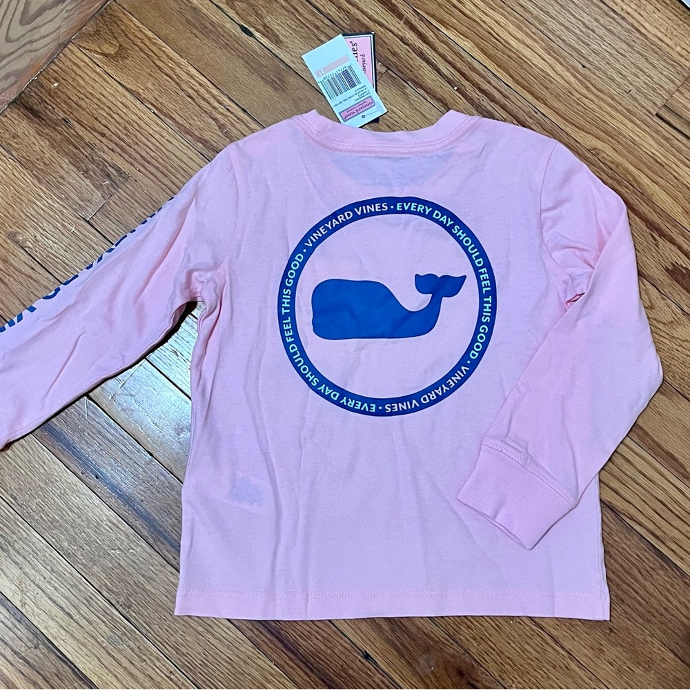NWT Vineyard Vines Kids Pink Long Sleeve Shirt, toddler 2T